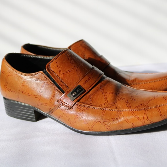 Vero Cuoio NIKE Collection Brown Leather Dress Shoes Loafers Slip On Mens Sz 40 - Picture 14 of 15